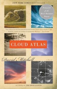 Book cover of Cloud Atlas by David Mitchell