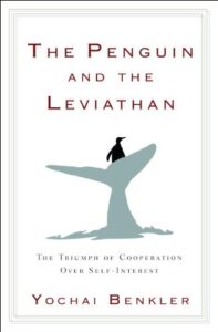 Book cover of The Penguin and the Leviathan by Yochai Benkler